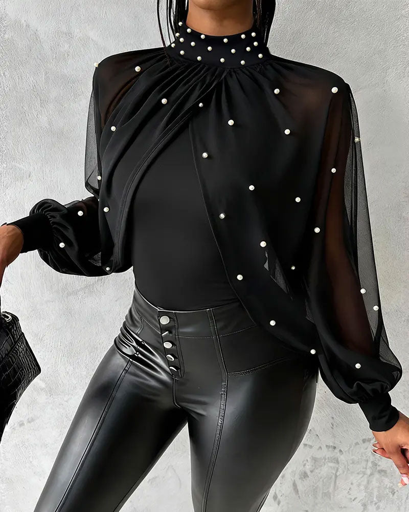 Top Met Elegante Stijl En Lantaarnmouw Ontwerp