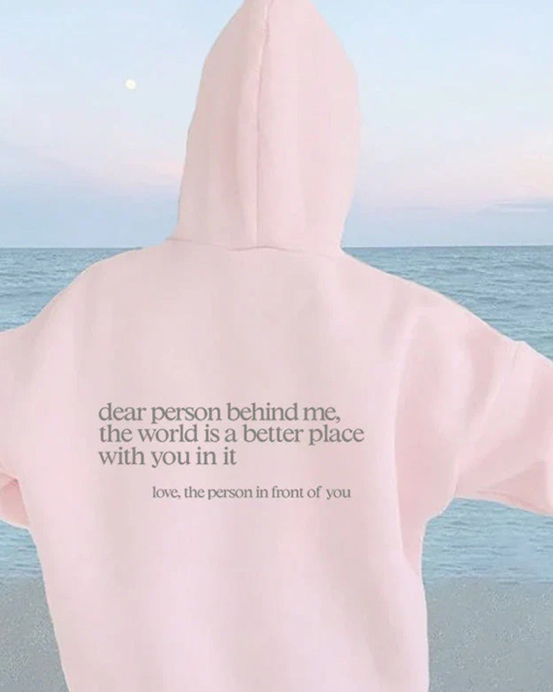Sweatshirt met 'Beste Persoon Achter Mij'
