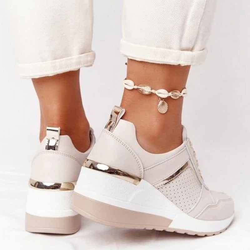 Modieuze platform sneakers dames - lichtgewicht casual schoenen