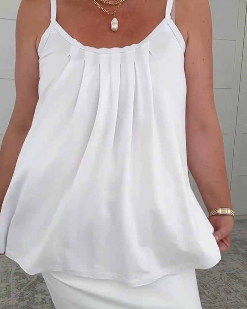 Vest Bandjes Geplooid Bottoming