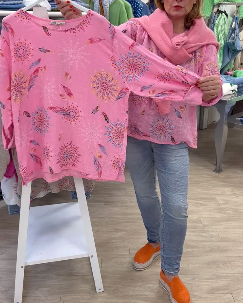 T-Shirt Lange Mouwen Gedrukt