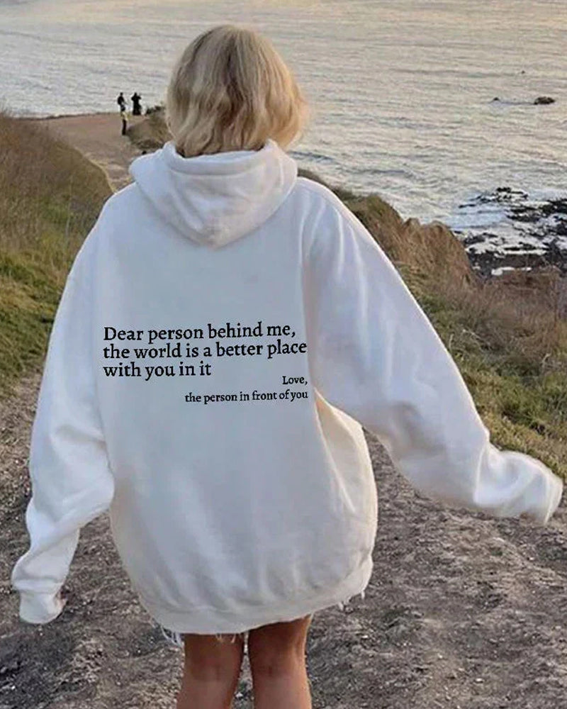 Sweatshirt met 'Beste Persoon Achter Mij'