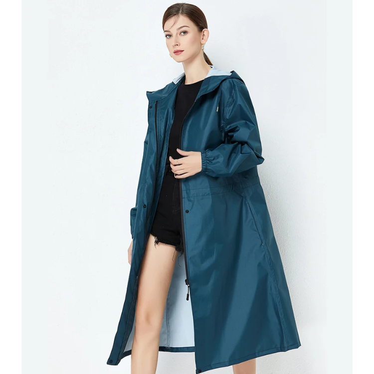 Waterdichte regenjas - lange dames waterdichte jacket