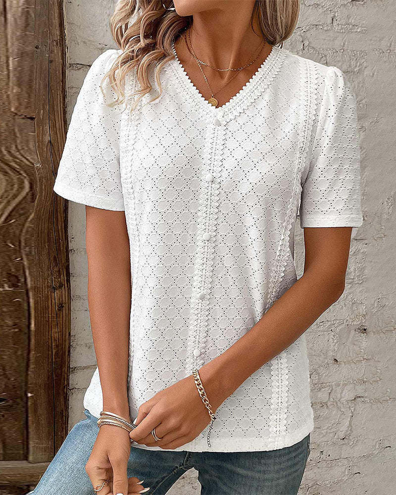 Top met rechte mouwen