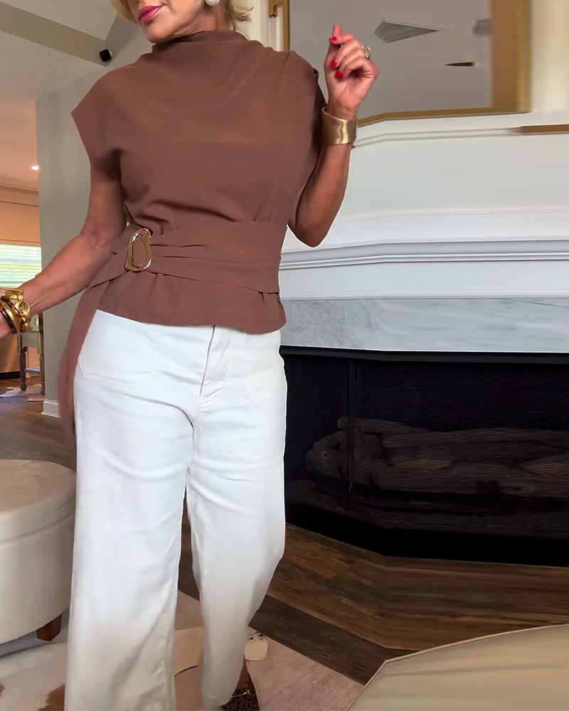 Getailleerde Effen Blouse