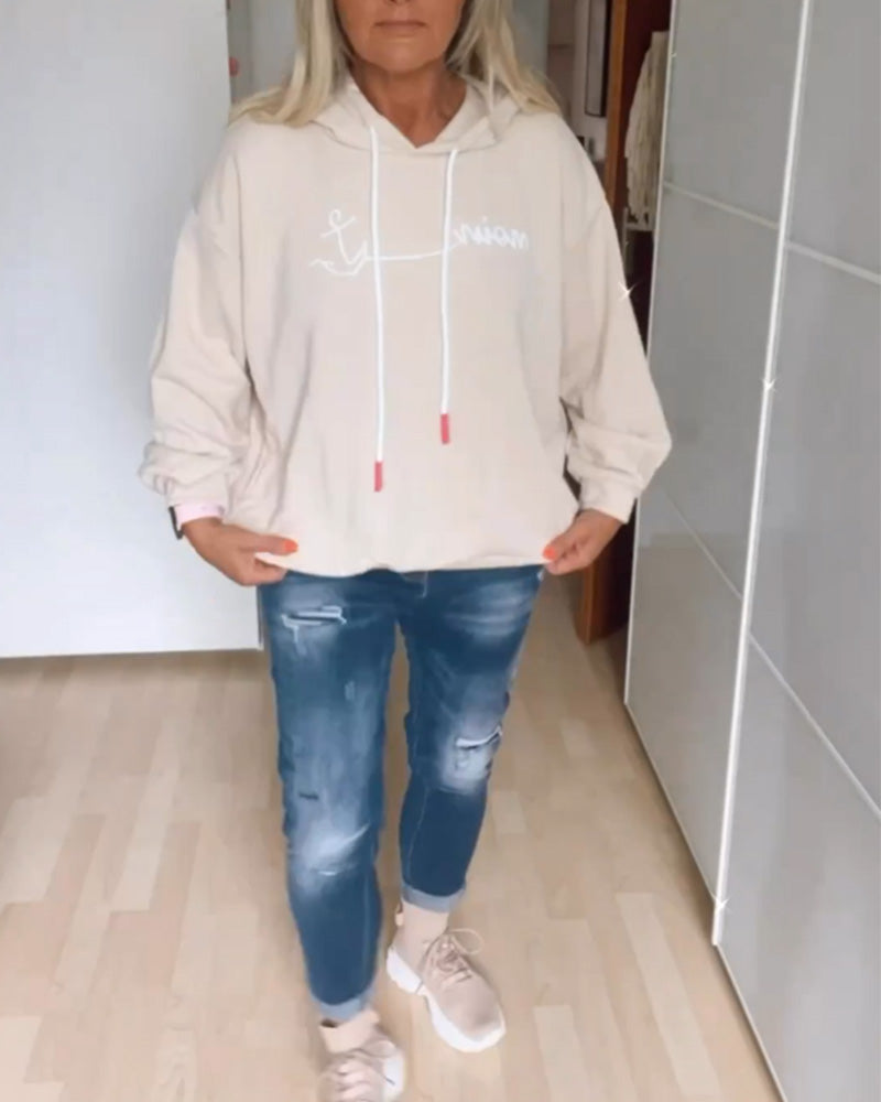 Losse hoodies met ankerprint