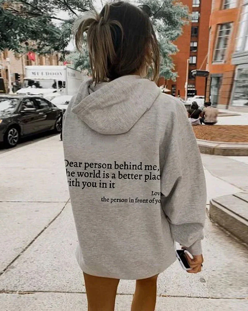 Sweatshirt met 'Beste Persoon Achter Mij'