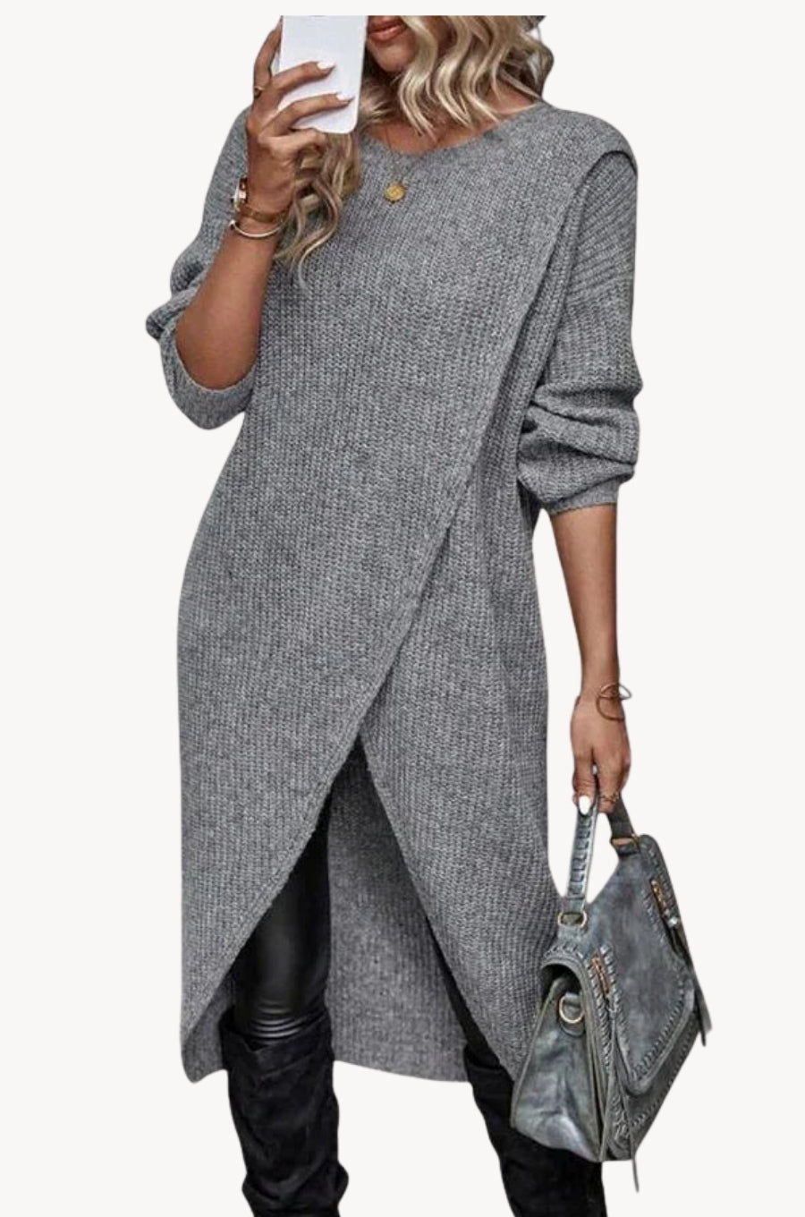 Elsemiek | Elegante trui-jurk met rechte pasvorm