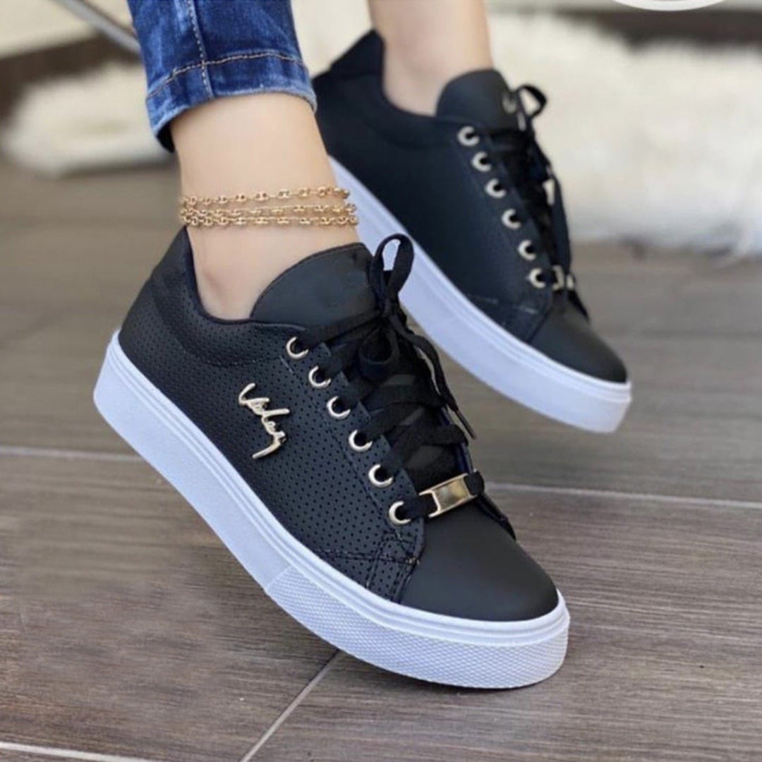 Dames casual sneakers - stijlvolle en gezellige veterschoenen