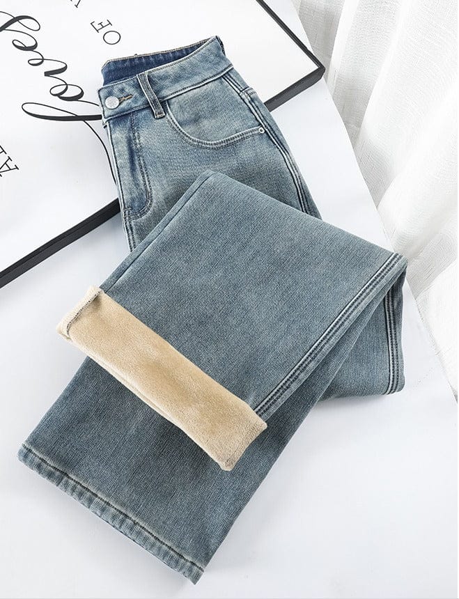 Dames relaxed wide leg jeans - stijlvolle vintage denim lichte blauw casual wear - hoge taille everyday broeken
