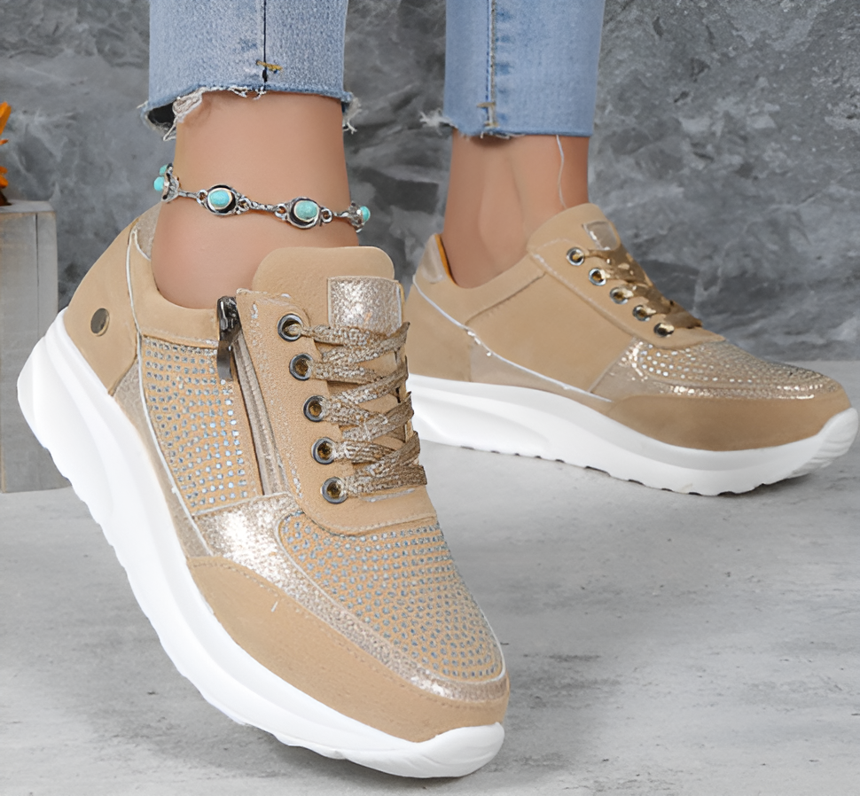 Dames casual sneakers - stijlvolle lichte sportschoenen