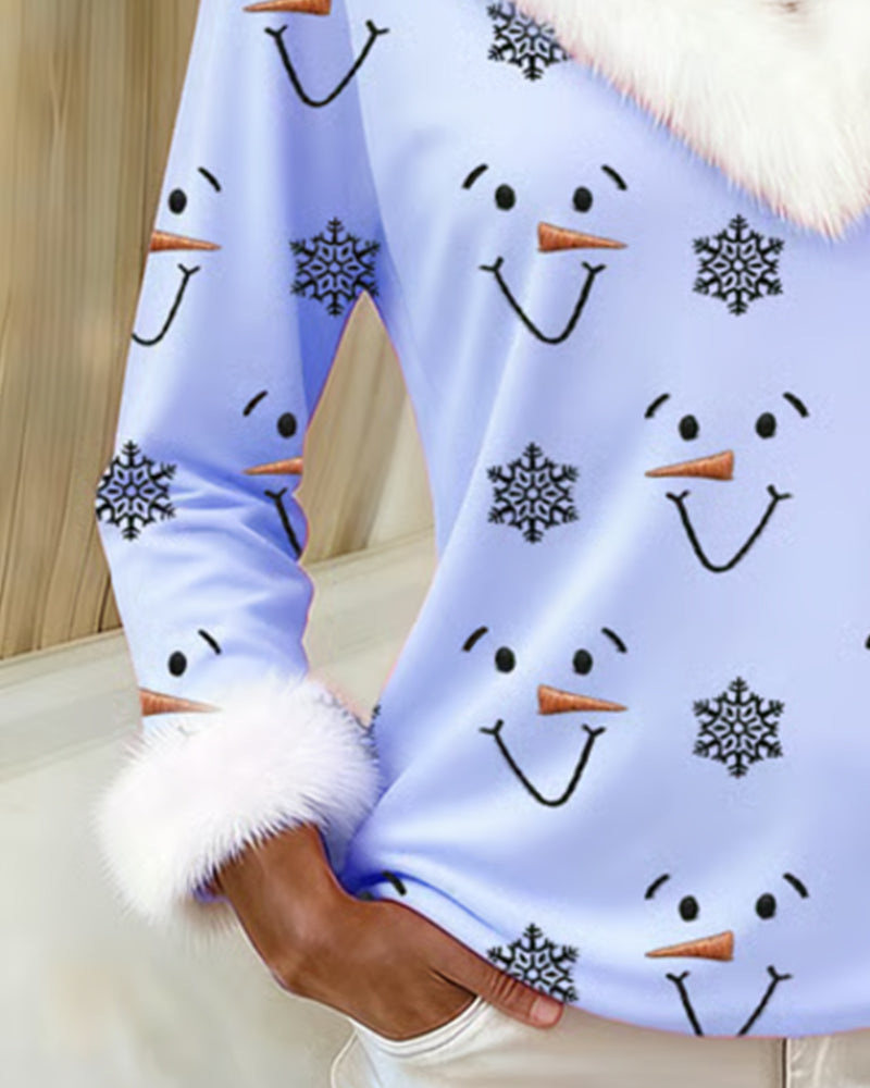 Top Modieus Bedrukt Bontkraag