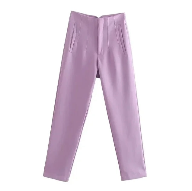 Dames tailored broeken met elegante hoge taille – stijlvolle casual & formele kleding voor werk en evenementen