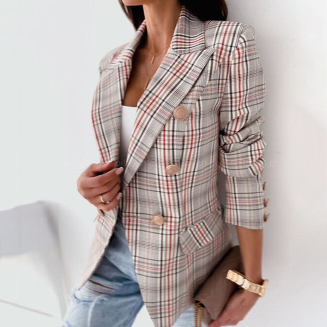 Geruite blazer - stijlvolle damesjacket