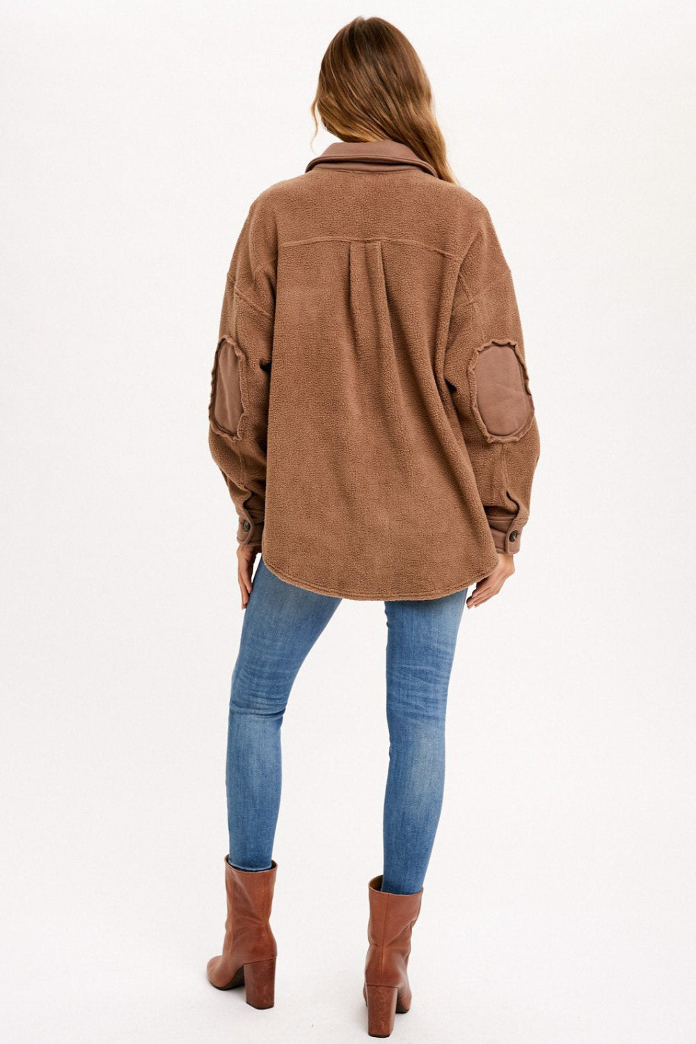 Dames buitenjas oversized fleece top - zachte warme laag voor casual draagmomenten