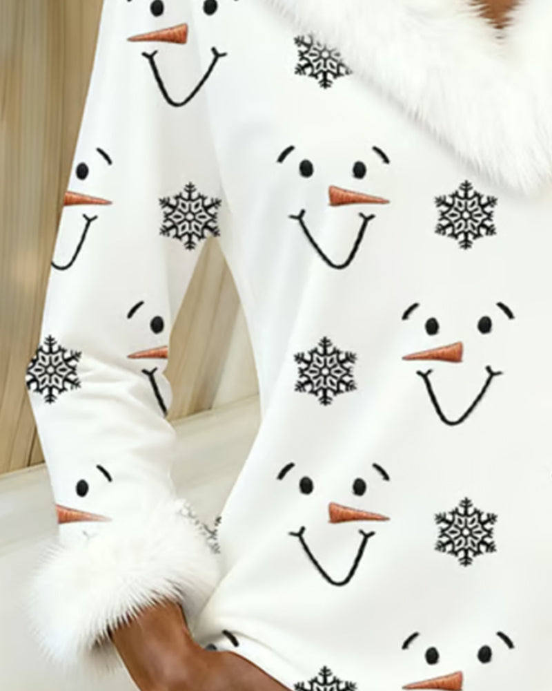 Top Modieus Bedrukt Bontkraag