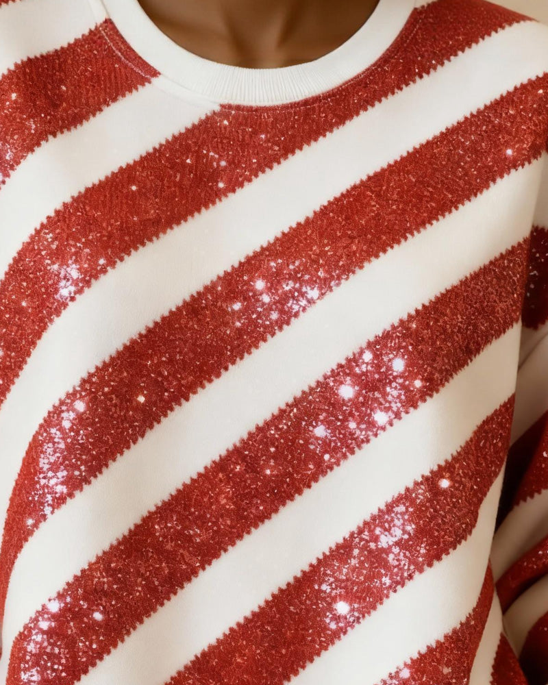 Sweatshirt Met Boot-Hals En Ronde Hals