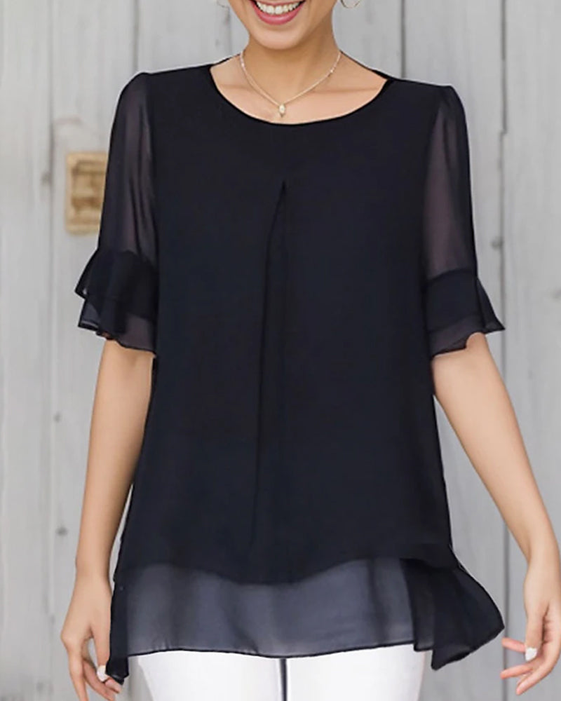 Effen gekleurde tops en woon-werkverkeer