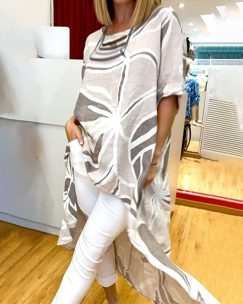 Top met losse, onregelmatige pasvorm