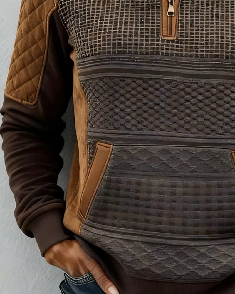 Trui Halfritssluiter Kraag Casual Modieus