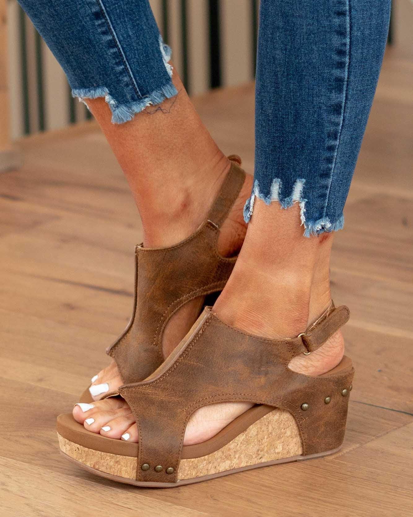Dames casual wedge sandalen - trendy open teen ontwerp voor dagelijks gebruik