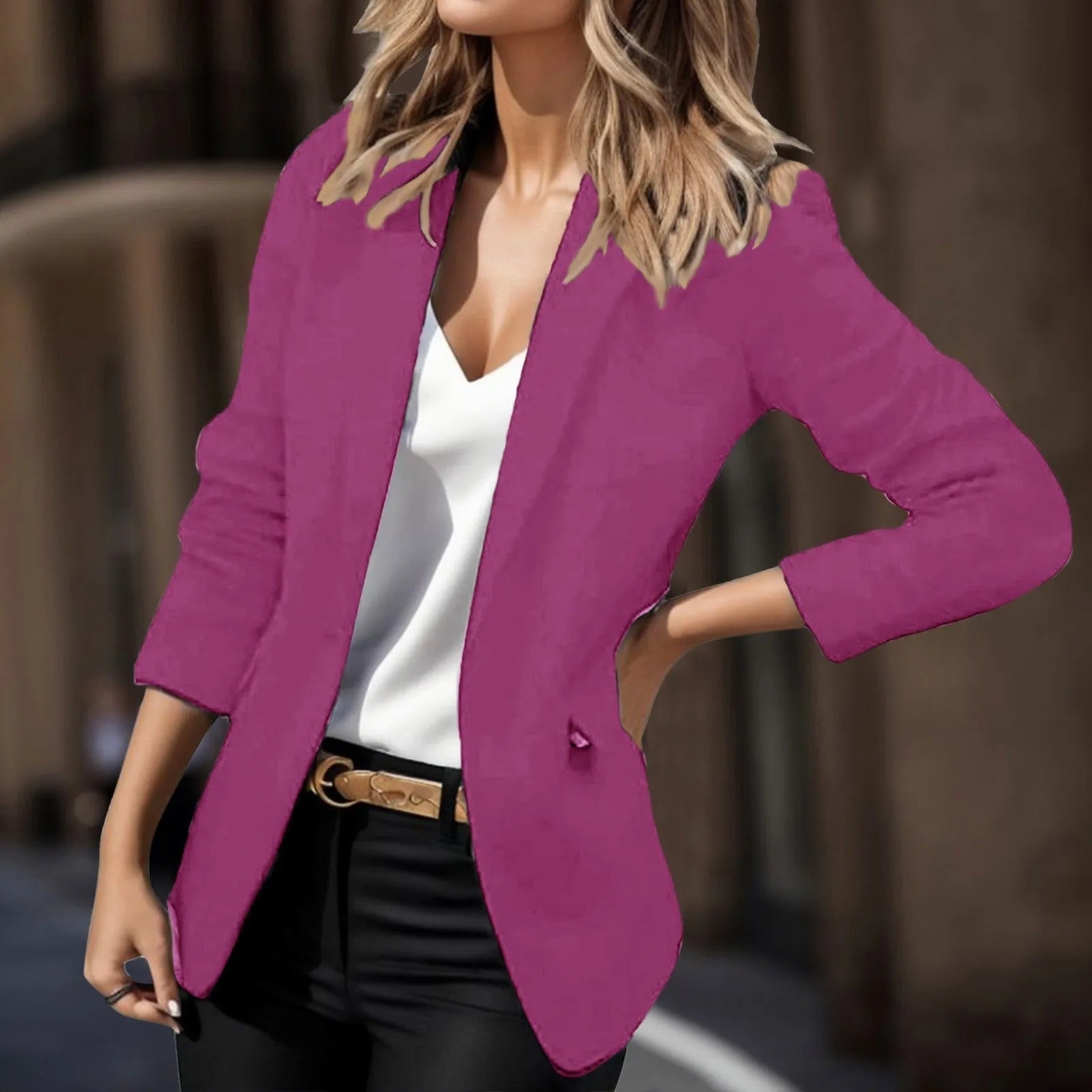 Chique dames blazer - tailored jack voor verzorgde kantoor- en casual looks