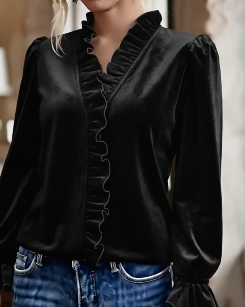 Top Gerimpeld Fluweel Elegant