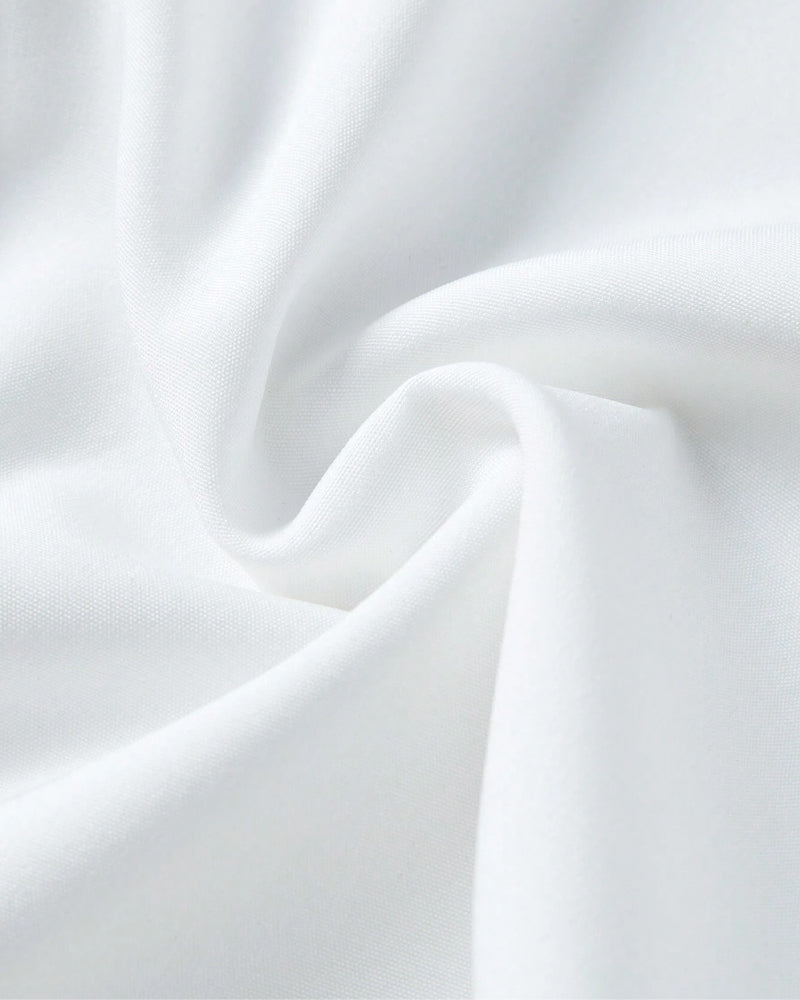 Effen overhemd met revers en ruches