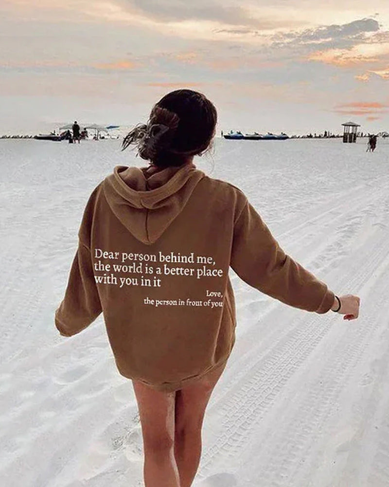 Sweatshirt met 'Beste Persoon Achter Mij'