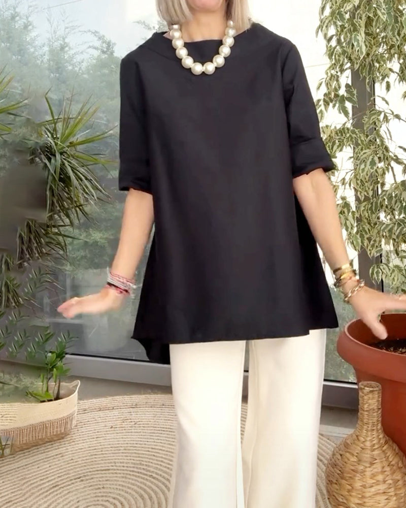 Tops met effen kleuren en woon-werkverkeer