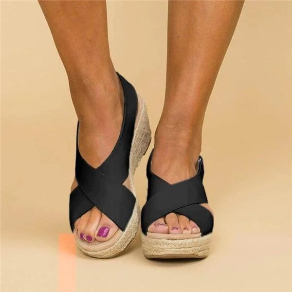 Dames wedge sandalen - stijlvolle espadrille design voor ontspannen uitjes