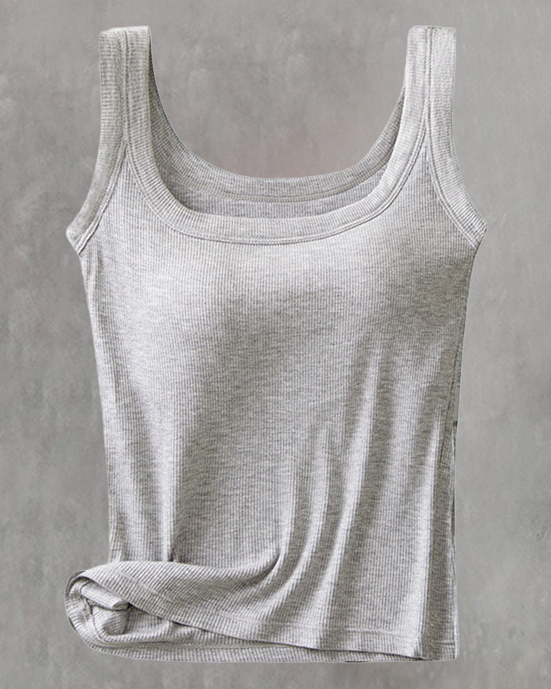 Effen Top Met Ingebouwde Bh