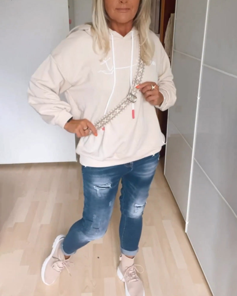 Losse hoodies met ankerprint