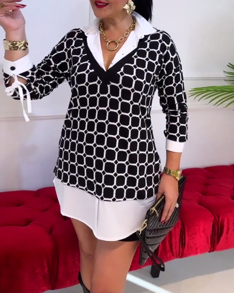 Top Revers Ruitprint