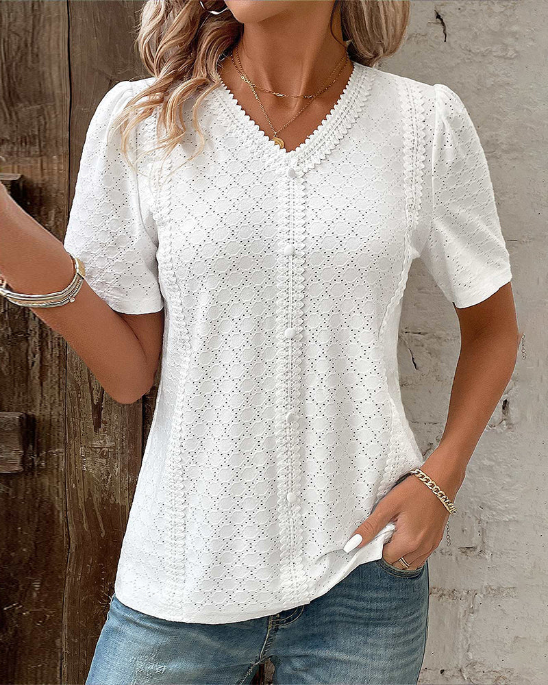 Top met rechte mouwen