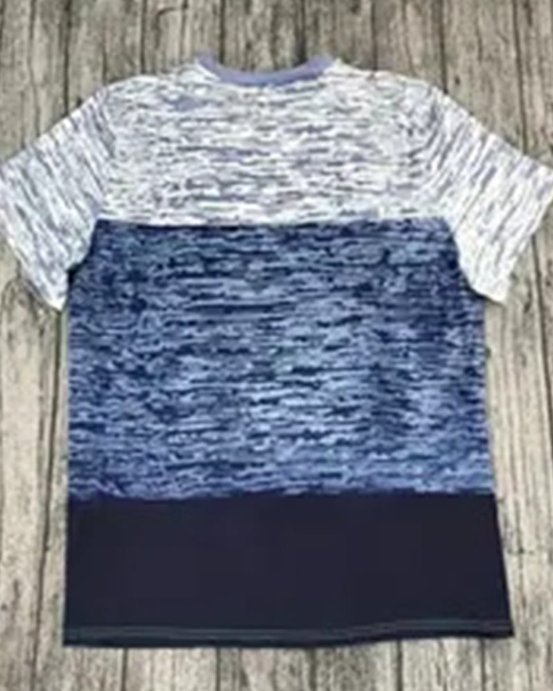 T-shirt Ronde Hals Kortemig Contrasterende Kleur