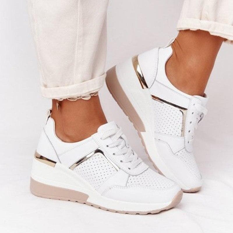 Dames sneakers - stijlvolle lichtgewicht trainers met gewatteerde binnenzool