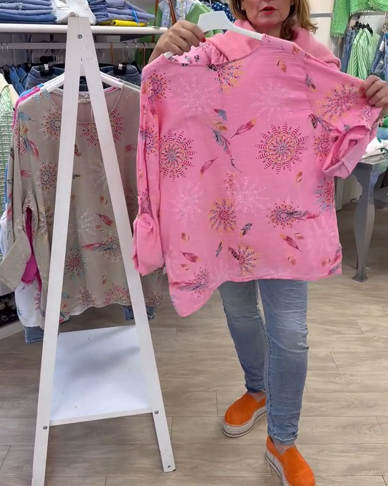 T-Shirt Lange Mouwen Gedrukt