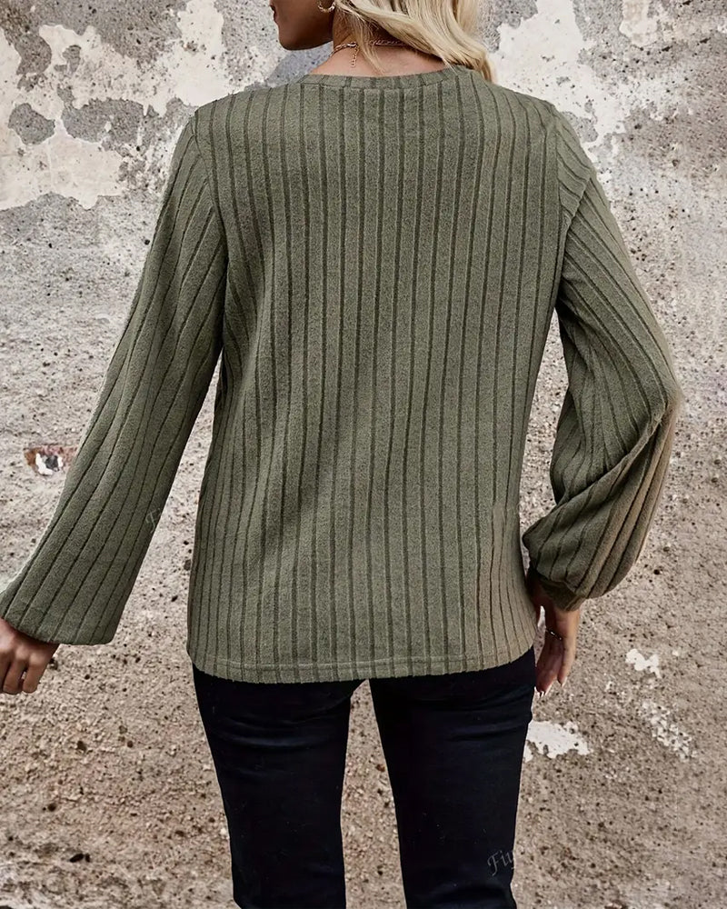 Top Ribbrei Gebreid Luizenprint