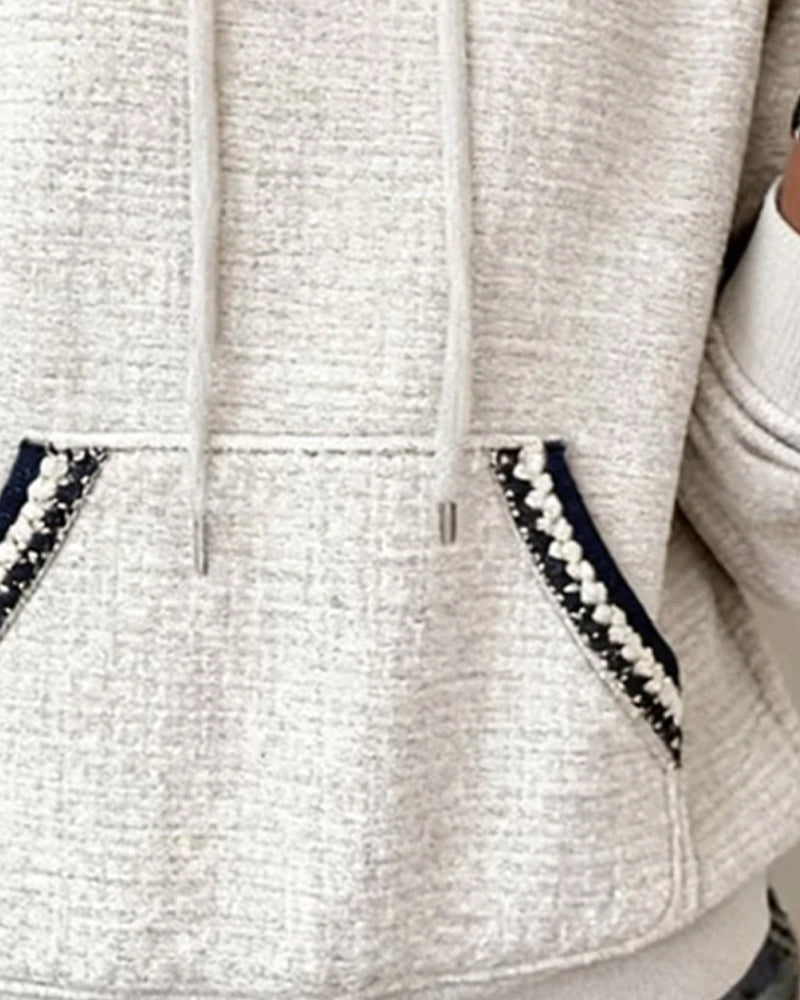 Hoodie Casual Contrastkleur