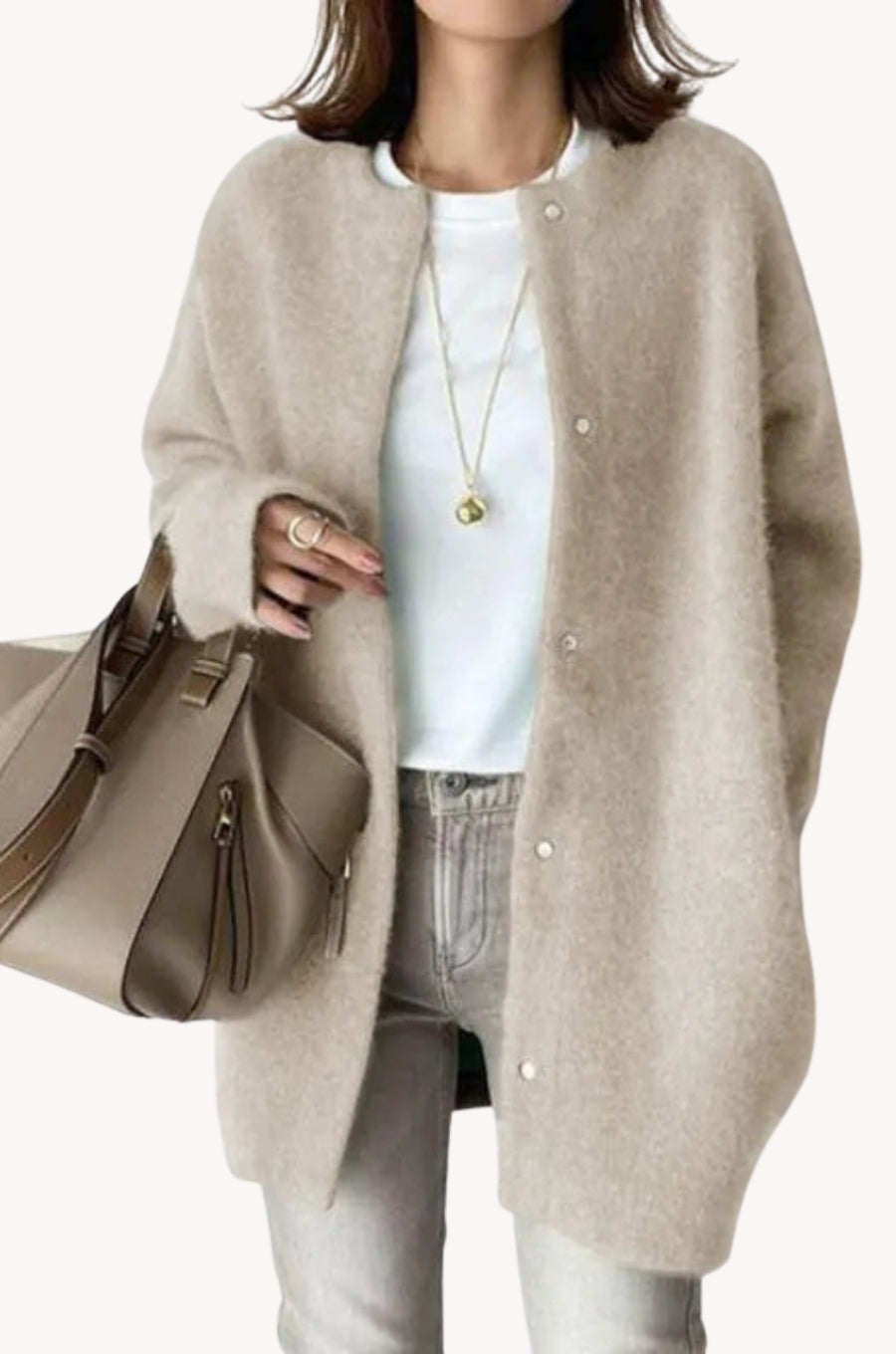 Cilla | Lange cardigan van zachte wol