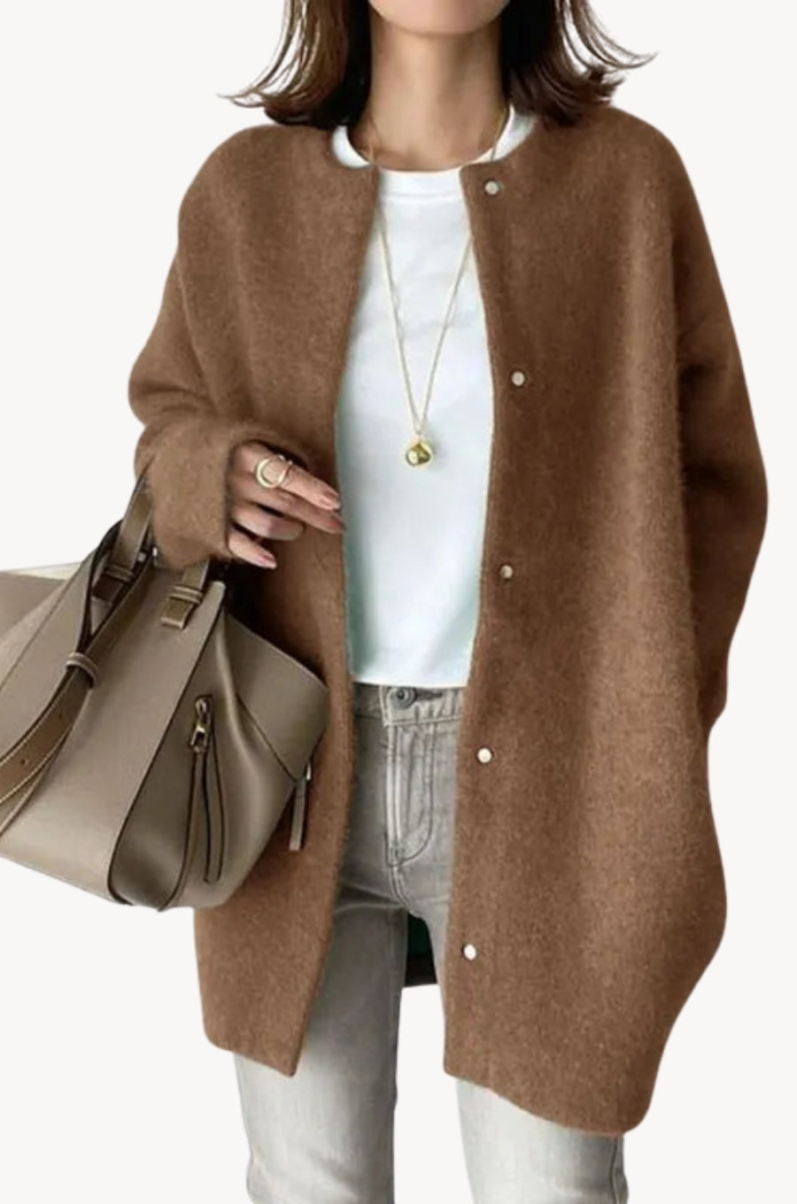 Cilla | Lange cardigan van zachte wol