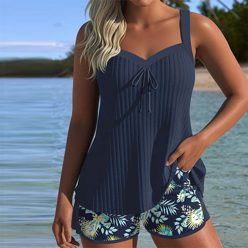 Tankini Gestreept Tweedelig Strandshort