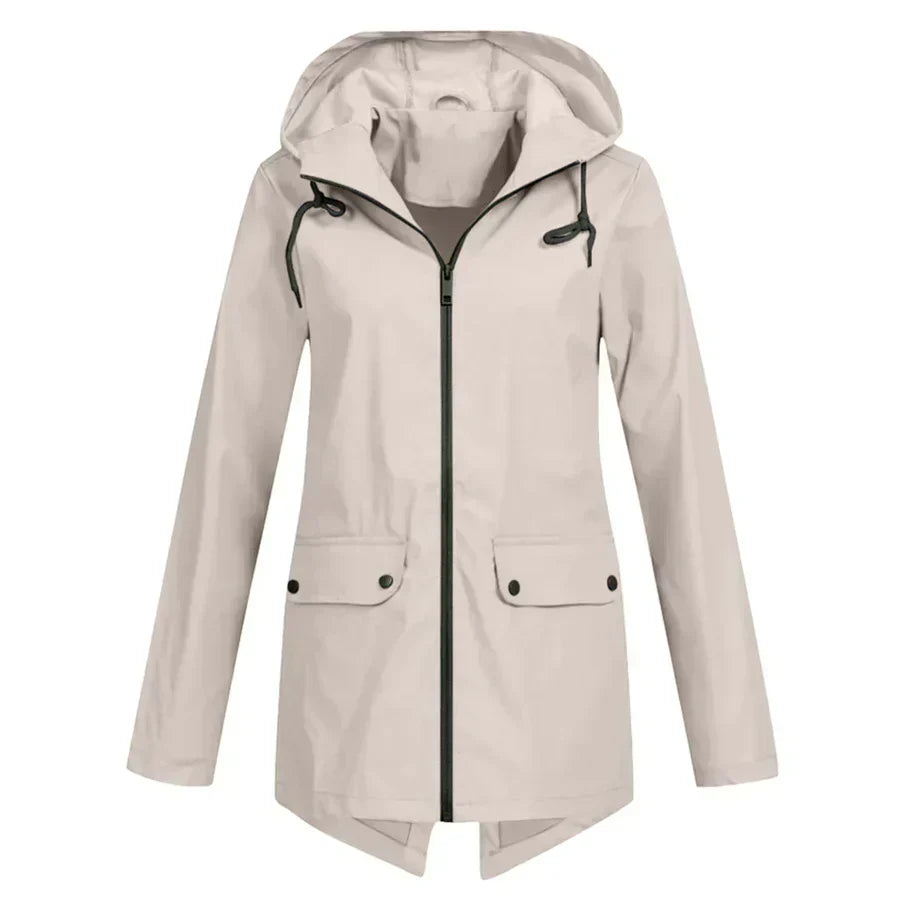 Waterdichte trenchcoat - stijlvolle dames waterdichte jas met rits