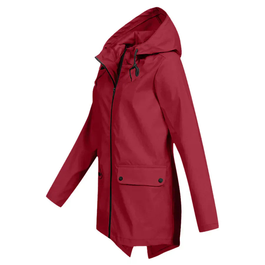 Waterdichte trenchcoat - stijlvolle dames waterdichte jas met rits