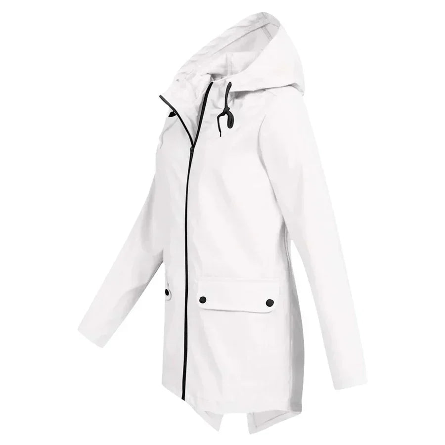 Waterdichte trenchcoat - stijlvolle dames waterdichte jas met rits