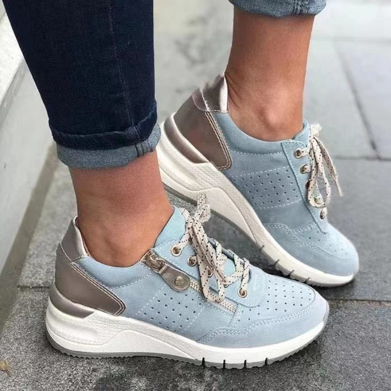 Dames casual sneakers - trendy veterschoenen voor dagelijks gebruik