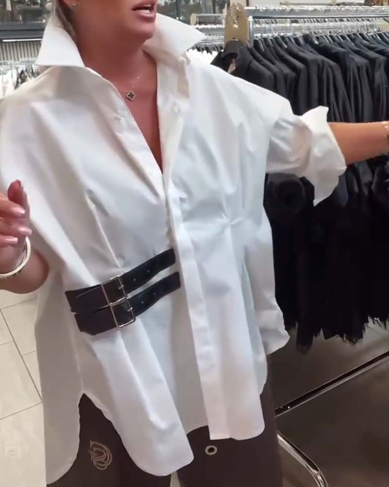 Shirt Riem Gesp Design Rever