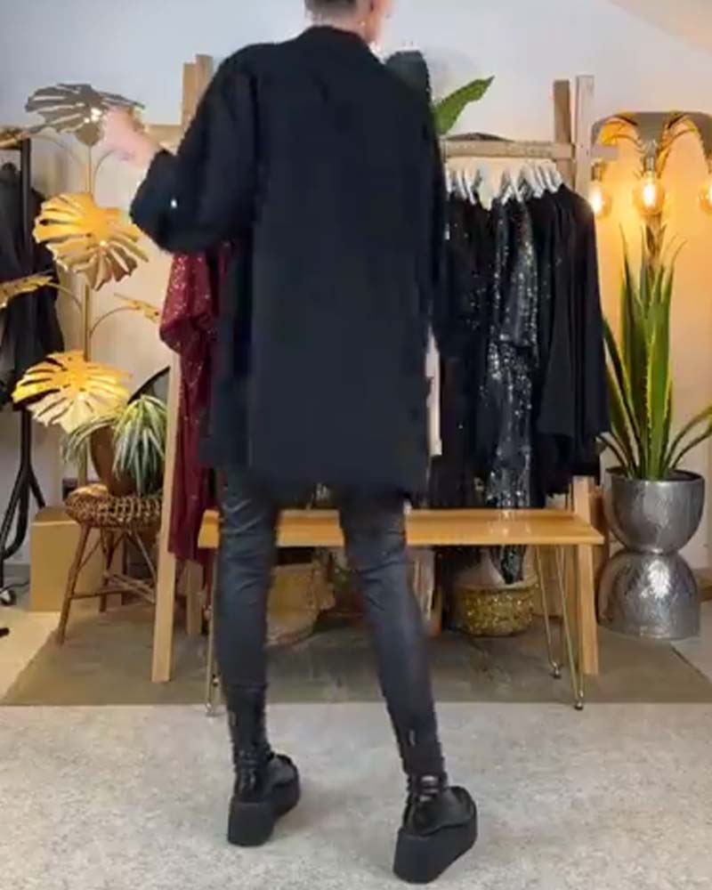 Shirt casual los temperament zak pailletten