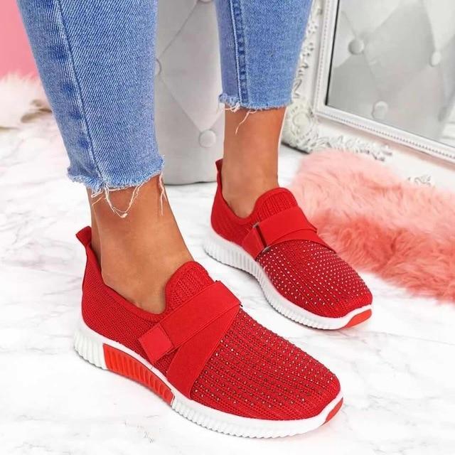 Dames slip-on sneakers - luchtige en lichtgewicht casual schoenen